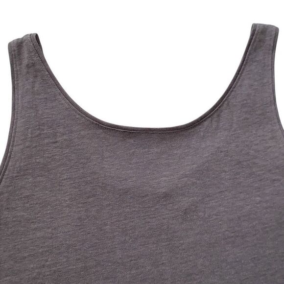 Eileen Fisher NWT$138 Linen Jersey Tank Top Sequins Sparkle Smoke Gray Quiet Lux - Picture 5 of 9